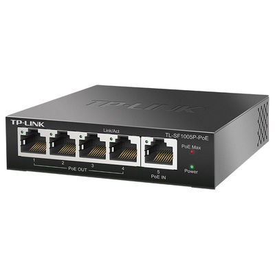 Interruptor de alimentação de POE plug-and-play de 5 portas 100M