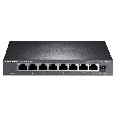 5-port TL-SG1008D Gigabit Plug and Play Network Switch com taxa de encaminhamento de pacotes de 11,9M