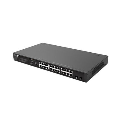 RG-ES126GS-LP24 100G Plug-and-Play POE Access Network Switch com 2 portas a montante